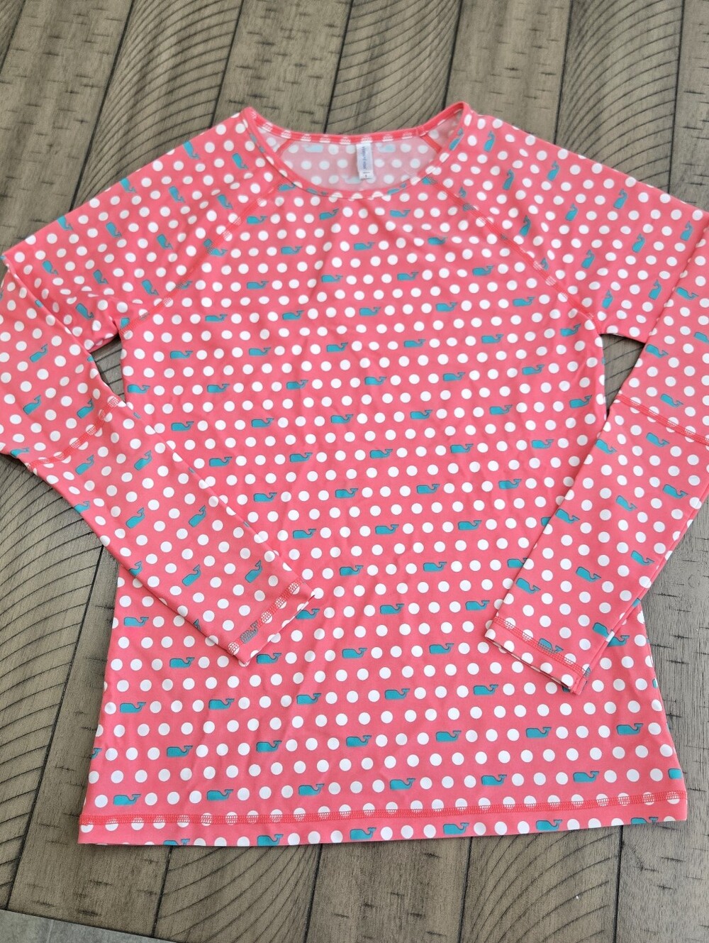 Vineyard Vines Pink Rash Guard/top